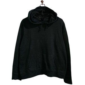 Second Hand Men's Pullover Hoodie Front Pocket Black L